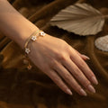 Double chain flower bracelet