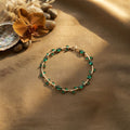 Tulip bracelet ( green and gold )