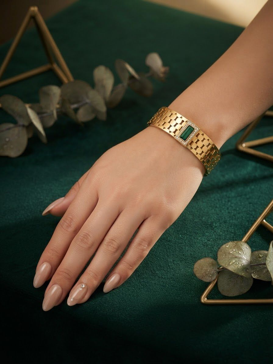 Green and gold bracelet