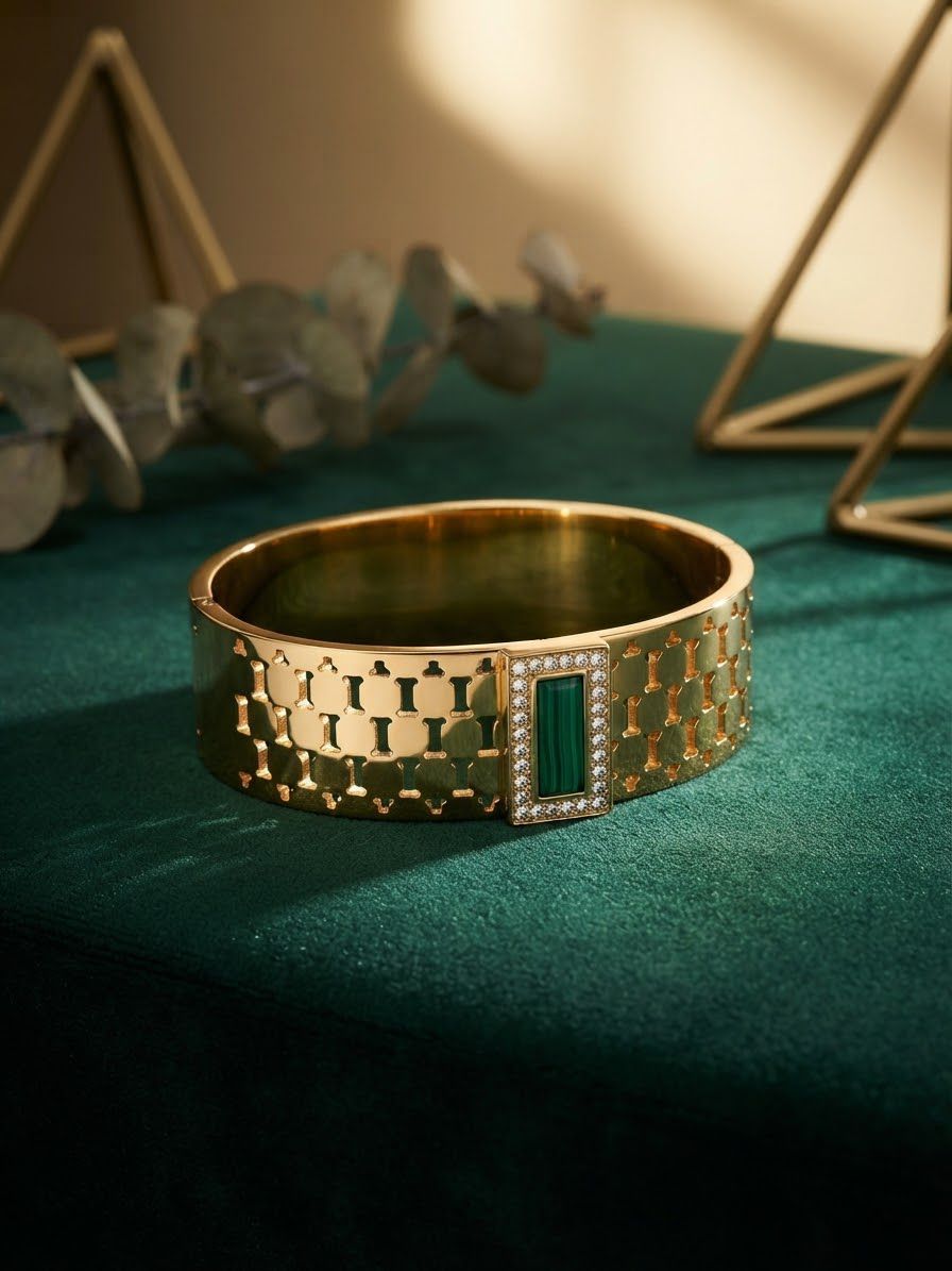 Green and gold bracelet