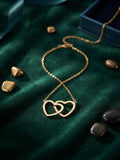 Double heart necklace