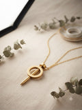 Gold Bar Pendant Necklace